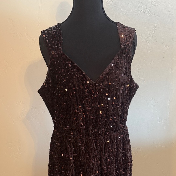Baltic Born Sequin Maxi Dress in Deep Brown - Picture 3 of 10